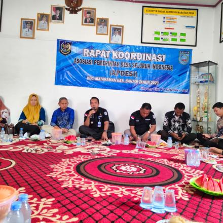 RAPAT KOORDINASI APDESI SE-KECAMATAN MATARAMAN DI DESA SIMPANG TIGA